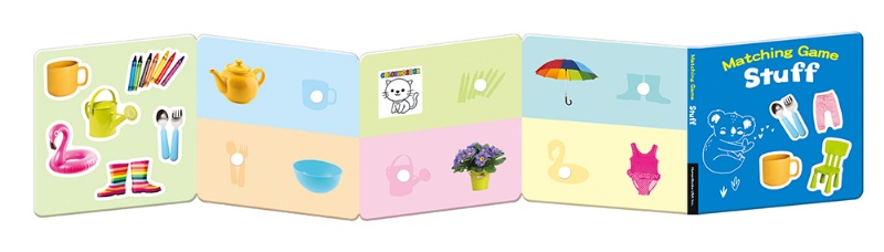 【Matching Game】（6冊套組） 《Colors》《Shapes》 《Daily Life》《Fruit》 《Stuff》《123》 ※附贈《親子互動